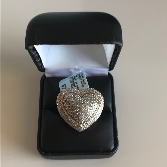 Heart Ring 1CTW GOB size 7 new - Picture 3 of 8